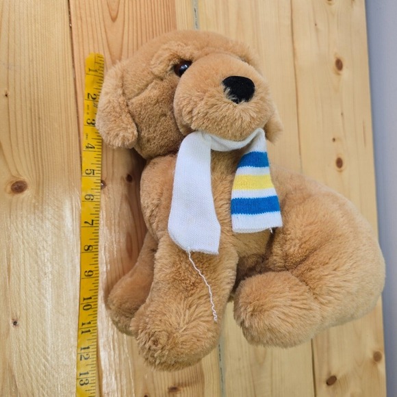 Vintage‎ Dakin Soft Classics Yellow Lab Puppy Plush Dog with Sock 1980s Toy - Picture 11 of 12